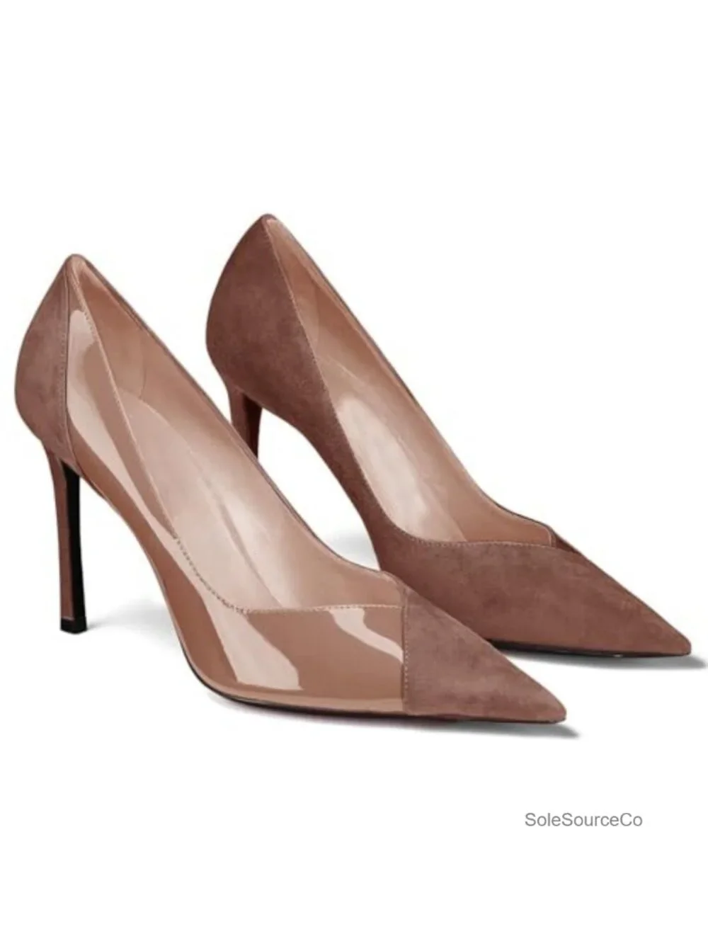 Womens Pointed Toe Stiletto Heel Pumps Patent Suede Slip On Party Wedding Dress
